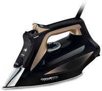Rowenta Focus Excel, Placha de vapor vertical 2700 W, golpe de vapor 180 g/min, vapor continuo 45 g/min, suela Microsteam Laser 400, antigoteo, función Eco, ahorro energía, Negro Marrón, DW5325