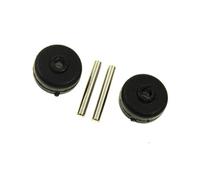 Rowenta Juego de 2 ruedas + eje de accesorios para aspirador de polvo negro de plástico 2 piezas