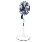 Rowenta Mosquito Silence VU6410 Ventilador de Pie con 4 velocidades y 5 aspas, posición silenciosa, oscilación Automática, orientación y altura ajustable