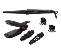 Rowenta Multistyler Infinitos Looks 9 en 1 Rizador de Pelo Negro/Rosa
