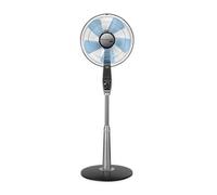 Rowenta Pedestal Fan, 53 Inches, Ultra Quiet Oscillating Fan for Bedroom, Portable, 5 Speeds, Refresh Up to 23-Feet, Silver, Indoor, VU5670