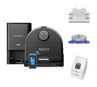 Rowenta RR9695 X-Plorer Serie 240+ Robot Aspirador AI, modelo de animales y alergias, cepillo eléctrico animal extragrande, trapeador vibrante, diseño en ángulo recto para un fácil acceso en cualquier