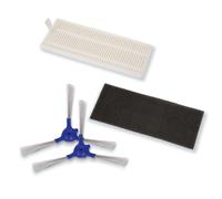 Rowenta Set 2 Filtros y 2 Cepillos para Explorer Serie 40 y 20 ZR720002 2 Cepillos laterales y 2 Filtros con Filtro Allergy Care para robot Explorer Serie 40 y 20, blanco