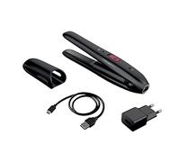 Rowenta SF1313 For Elite Nomad - Plancha para el pelo versátil, inalámbrica, ultra compacta, ligera, con capucha resistente al calor, color negro, 1.0 unidades