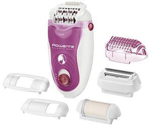 Rowenta Silence Soft, Depiladora con 24 Pinzas Alta Precisión, Tecnología Micro-Contact depilación eficaz y sin dolor, Luz LED Frontal, 2 Velocidades, Cabezales Multifunción, Rosa y Blanco, EP5660