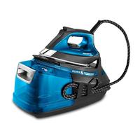 Rowenta Silence Steam Pro Centro de planchado, autonomía ilimitada de 7,5 bares, golpe vapor 450 g/min, continuo de 140 g/min, suela Microsteam Laser 400, función Eco, azul DG9222