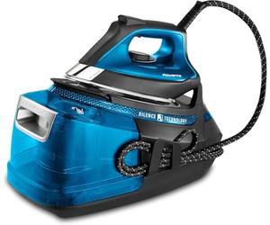 Rowenta Silence Steam Pro, Centro de planchado, Autonomía ilimitada de 7,5 bares, Golpe vapor 450 g/min, Continuo de 140 g/min, suela Microsteam Laser 400, Función Eco, Azul, DG9222