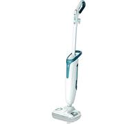 Rowenta Steam Power All Floors Escoba Limpiador de Vapor desinfectante Antibacteriano, sin Productos químicos, 1200 W, alfombras, alfombras, baldosas RY6597WH, Blanco/Azul