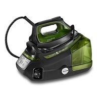 Rowenta Steam Station Pro Planta de Vapor de Alta presión, Plástico, Acero Inoxidable, Negro/Verde árbol