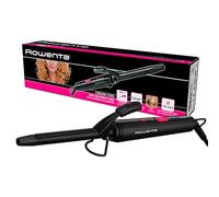 Rowenta Tenacilla rizadora de 16 mm para el pelo, 25 W, recubrimiento cerámico, temperatura 180 °C, indicador calentamiento, punta fría, rizos definidos, resultados rápidos, negro y fucsia, CF2133F0