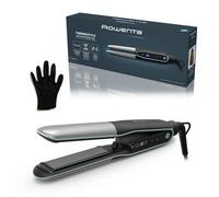 Rowenta Thermoglide, plancha de pelo, calentamiento rápido, SF7120 | Cerámica, Deslizamiento suave y control preciso, Formato práctico para el peinado diario, Color: Black Glama/Eucalipto