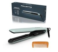 Rowenta Thermoglide, Plancha de pelo, Tecnología Iónica SF5180 | Placas con Revestimiento de Titanio, 5 temperaturas de 150 a 230 °C, Sistema de bloqueo, Color: Verde