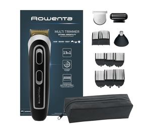 Rowenta Trim & Style 13 in 1, Multiaccesorios para cabello, cara, barba y cuerpo, 26 ajustes, Tecnología Wet & Dry, Inalámbrico, Autonomía de 120 min, Carga rápida, Neceser, TN9140