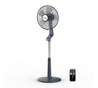 Rowenta Turbo Silence Extreme VU5675 Ventilador de pie silencioso de 35 dB(A) y 70 W de potencia, altura hasta 140 cm, modo turbo, oscilación y orientación automática, 5 aspas, 5 velocidades, gris