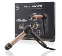 Rowenta Twist Curl, rizador de pelo, plancha para rizar el pelo en L, cilindro ajustable, 3tamaños de rizo, rizos que duran hasta 48h, CF4620E0