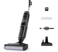 Rowenta X-Clean 4, Aspiradora Fregona Eléctrica Sin Cable, 2 en 1 Aspira y Friega a la vez, 200 W, Pantalla De Control Inteligente, Ajuste Automático De Limpieza: Eco, Auto y Max, Negro, GZ5037WO