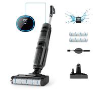 X-Clean 4 de Rowenta, fregona eléctrica inalámbrica para limpieza húmeda y seca, acción 2 en 1: aspira y friega, GZ5037WO
