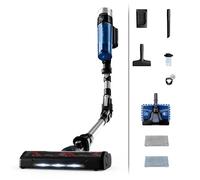 Rowenta X-Force Flex 9.60 Allergy Aqua RH20C4WO - Aspirador inalámbrico con batería extraíble (45 minutos de autonomía, compacta, articulación flexible), color azul y negro