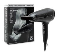Rowenta x Karl Lagerfeld Studio Dry - Secador de pelo, 2300 W Eficiencia, 2100 W Consumo de energía, Tecnología Effiwatts, 6 ajustes de temperatura, Thermocontrol, Negro, CV581L