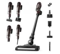 Rowenta X-Pert 6.80, Aspiradora Escoba Sin Cable, Autonomía de 60 min, Limpieza 4 en 1, Ligera solo 1,4 kg, Accesorios para Mascotas, Contenedor de Polvo extraíble y Lavable, Negra y Burdeos, RH6485E0