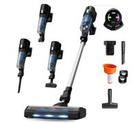 Rowenta X-Pert Digital +, Aspiradora Escoba Sin Cable, Azul y negro | Monitoreo fácil, Autonomía de hasta 40 min, Limpieza Eficiente, Ligera, Alta filtración, Succión hasta 150W, RH5A11