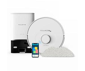 Rowenta X-plorer Serie 75 S+ RR8587 Robot aspirador autovaciado 4,1 L con mapeo, cámara y láser, para mascotas y alergias, compatible con smartphones y asistentes de voz, 2 mopas estándar