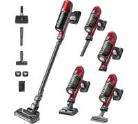 Rowenta RH6877WO aspiradora de pie y escoba eléctrica Aspiradora escoba 2 en 1 Batería Secar Sin bolsa 0,55 L Rojo, Gris