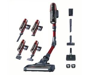 Rowenta XPert 6.60 Flex, Aspiradora escoba sin cable, Con 3 funciones en 1, Autonomía de 45 minutos, Batería de litio, Tubo flexible, Fácil acceso diferentes superficies, Color Negro/Rojo, RH6471