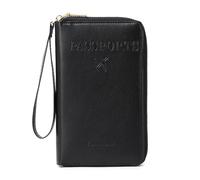 Rowgins - Cartera multifuncional para pasaportes RFID, cartera de viaje para hombres y mujeres, soporte para pasaportes para viajes, bloqueo RFID, funda delgada de cuero para tarjetas de crédito