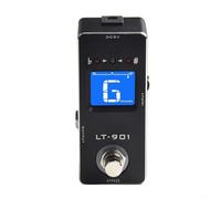 Rowin True Bypass - Pedal de afinador cromático para guitarra para afinación precisa y rendimiento fiable en un diseño compacto de metal