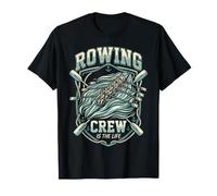 Rowing Crew Is The Life Vintage Wave Crest Camiseta