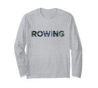 Rowing Life Team Women Men Crew Racing Graphic Regatta Manga Larga