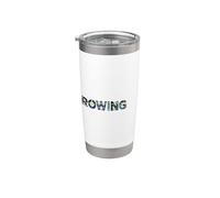 Rowing Life Team Women Men Crew Racing Graphic Regatta Vaso térmico de acero inoxidable de doble pared