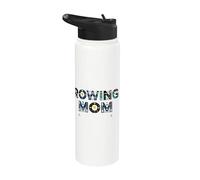 Rowing Mom Life Proud Crew Mom Regatta Mom Rowing Mama Stainless Steel Insulated Water Bottle
