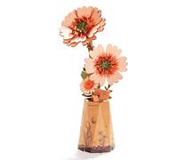 Rowood Gerbera - Puzzle de madera 3D con flores artificiales, juego de manualidades para adultos y niños, maqueta para decoración del hogar, idea de regalo creativa