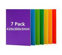 ROWOOD Hojas de Contrachapado de Tilo 7PCS 420x300x3mm A3Tablero de Contrachapado para Grabado y Corte por Láser Pintura Artesanía en Madera