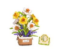 ROWOOD Puzzle 3D Adultos Flor de Madera, Narciso Maquetas para Montar de Flores Artificiales, Kit de Construcción DIY, Kit DIY de Construcción, Regalo de Valentín para Mujer Manualidades Decoración