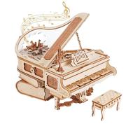 ROWOOD Rompecabezas de madera 3D, caja de música de piano mágico, kit de construcción de modelos mecánicos de madera para adultos y adolescentes, regalo creativo de cumpleaños