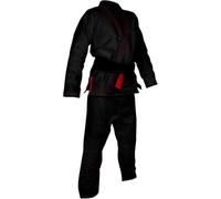 ROX Fit BJJ Gi trajes para la competencia Brazilian Jiu Jitsu Brasileño, color negro con costuras de color rojo, A0, A1, A2, A3, A4, A5, A6, color Negro - Black Suit With Red Stitching, tamaño A6
