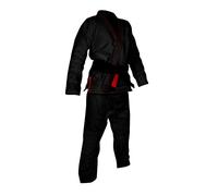 ROX Fit BJJ Gi trajes para la competencia Brazilian Jiu Jitsu Brasileño, color negro con costuras de color rojo, A0, A1, A2, A3, A4, A5, A6, color Negro - Black Suit With Red Stitching, tamaño A3