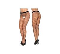 Roxana TA-776656BLKLXL Fischnetz Strumpfhose, große Maschen, durchsichtig, gute Passform, Größe, L/XL