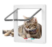 Roxanex Puerta grande de 19 cm x 18 cm, solapa fácil de instalar para ventanas, puerta delgada, puerta de seguridad para mascotas con cerradura de 4 vías, solapa resistente a la intemperie para