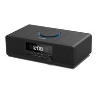 Roxel RCD-330BT - Mini sistema compacto todo en uno con reproductor de CD, reproducción USB, radio FM, transmisión BT, conector para auriculares y carga inalámbrica de teléfono