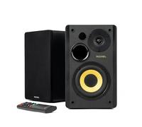 Roxel Soleil Active Bookshelf - Altavoces HiFi, salida subwoofer, sonido estéreo 2.0, inalámbrico BT 5.3, óptico, RCA, USB, HDMI (ARC), amplificador integrado, bajos/agudos ajustables, cable de