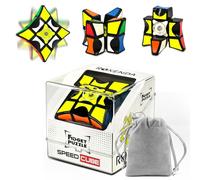 ROXENDA 1x3x3 Speed Cube Cubo Mágico de Velocidad Combinado con un Spinner Liso Puzzle Juguetes para Niños (Negro)