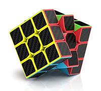ROXENDA Cubo de Velocidad 3x3, Cubo Mágico 3x3x3 Etiqueta de Fibra de Carbono Super-Duradera con Colores Vivos (3x3x3)