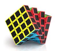 ROXENDA Cubo de Velocidad 4x4, Cubo Mágico 4x4x4 Etiqueta de Fibra de Carbono Super-Duradera con Colores Vivos (4x4x4)