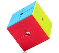 ROXENDA Cubo Mágico, 2x2 Speed Cube Stickerless - Giro Fácil y Juego Suave & Sólido Duradero ABS, se Vuelve Más Rápido Que el Original