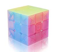 ROXENDA Cubo Mágico 3x3, Vistoso Speed Cube Cubo de Velocidad de Rompecabezas (Color Jalea)