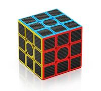 ROXENDA Cubo Mágico 3x3, Vistoso Speed Cube Cubo de Velocidad de Rompecabezas (Fibra de Carbono)